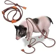 Mini Pig Harness and Leash, Adjustable Pig Harness Infinity Style Pig Supplie...