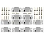 DEEPDREAM 12 Pcs Sectional Couch Connectors Metal Couch Clips Sofa Connector Interlocking Furniture Connector with 28 Pcs Screws