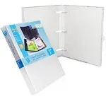 1 inch 3 Ring Case View Binder with Overlay - 3 Pack