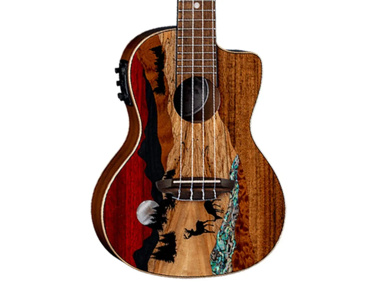 Luna Guitars Vista Deer Concert Uke