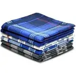 Soft Men&#039;s Cotton Handkerchiefs with Assorted Color 6 Piece Gift Set