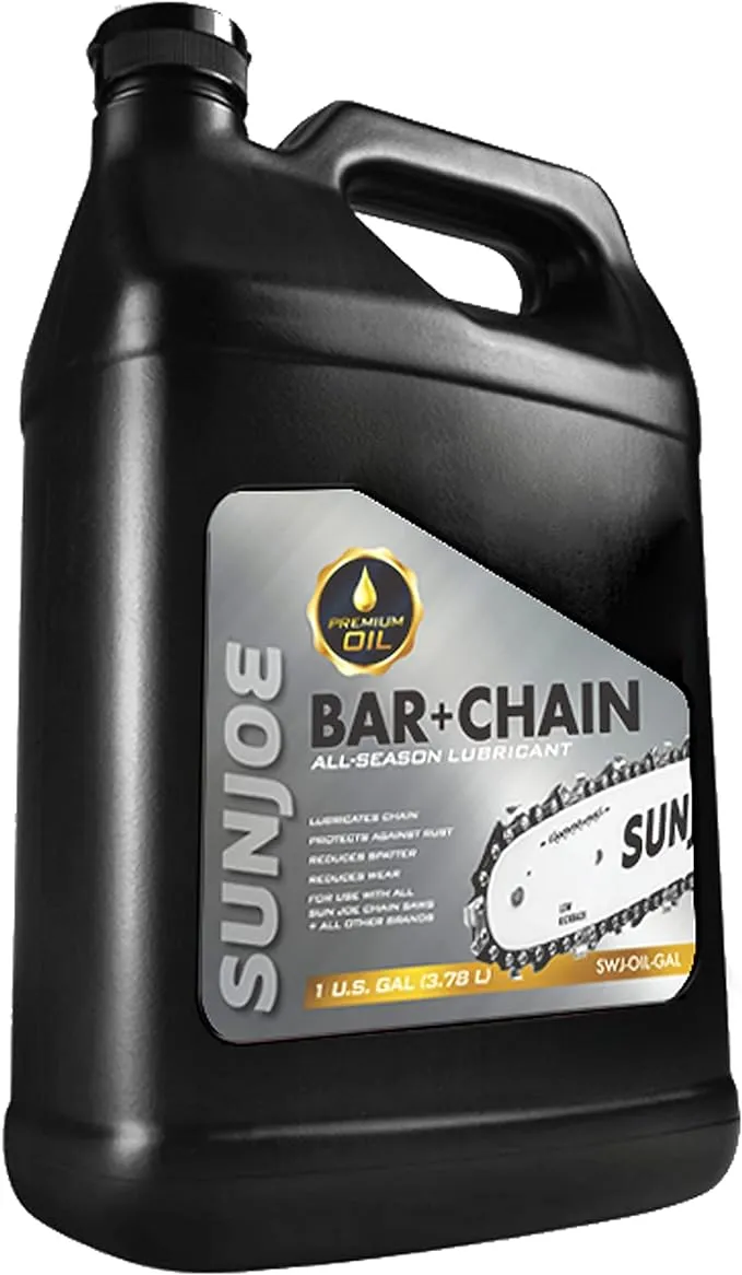 Sun Joe Universal Premium Chainsaw Bar, Chain & Sprocket Oil, All-Season Lubrication, 1-Gallon