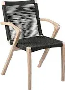 Armen Living Nabila Modern Outdoor Patio Lounge Arm Chair, Standard, Light Eucalyptus