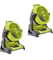 RYOBI Cordless Misting Fan Kit 7.5&#034; ONE+ 18V Li-Ion w/ 1.5Ah Battery, Charger