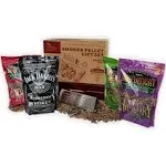 Pinnacle Mercantile Smoker Pellet Gift Set with BBQr’s Delight Wood Pellets and 8” Steel Smoker Tube includes 1lb Bag Each Jack Daniel's, Apple, Mesquite, Hickory and Smoker Box Accessory