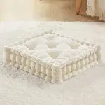 INNA Floor Pillow Large Cushions Sitting for Adults | Square Tufted Chenille ...