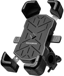 ROCKBROS Motorcycle Bike Phone Holder Mount, for 4.5''-7.1'' Phones, Quick Release Motorcycle Bike Phone Mount Handlebar Clamp, 360° Rotatable Motorcycle Bike Phone Holder