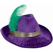 Mardi Gras Purple Fedora