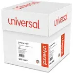 Universal® Computer Paper, 9-1/2 x 11, Perforation, White, 2300 Sheets