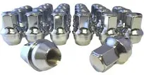 (24) 14x1.5 Chrome Factory Style Lug Nuts for 2015-2022 Ford F-150 Stock Wheels