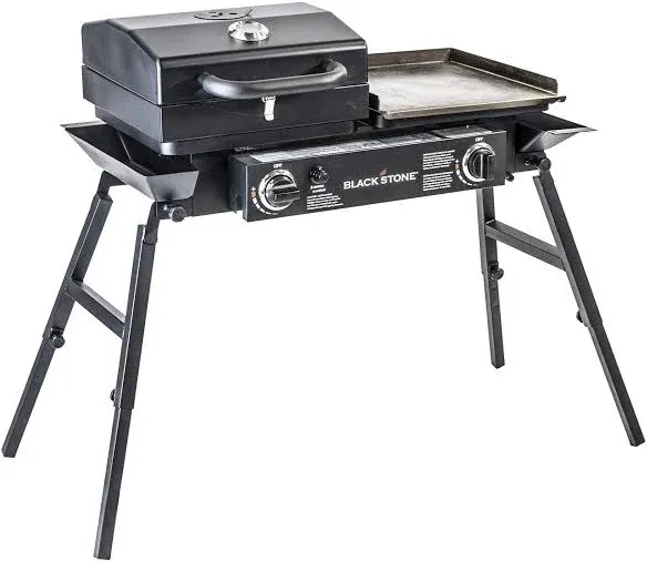 Blackstone Tailgater Stainless Steel 2 Burner Portable Gas Grill and Griddle Com