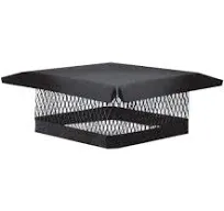 9 in. x 9 in. Galvanized Steel Fixed Chimney Cap in Black