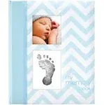 Chevron Baby Memory Journal Book, Baby Keepsake Journal, Blue