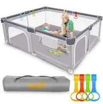 Baby Playpen 71”×59”, Extra Large Play Pen Playard for Babies and Toddlers Indoo