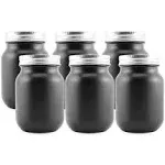 Darware Black Chalkboard Mason Jars (Pint Size, 6-Pack)