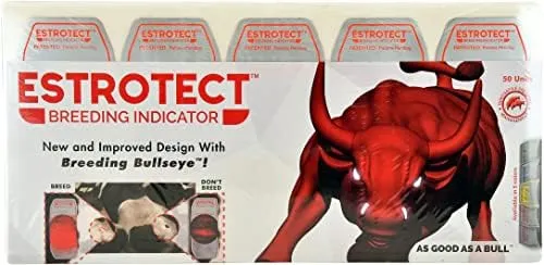 Durvet Estrotect Heat Detector System Aid Operations Cows Standing Heat Red 50 Pack