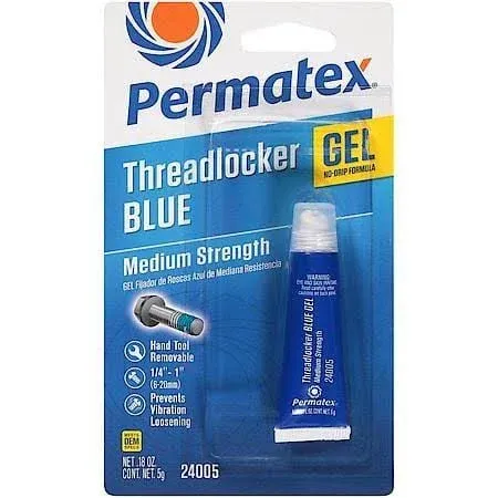 PERMATEX 0.2 Oz. Blue Medium Strength Gel Squeeze Threadlocker