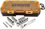 DEWALT DWMT73805 25-Piece 1/4-inch Drive SAE &amp; Metric Ratchet &amp; Socket Set