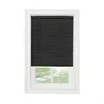 Achim 1" GII Deluxe Sundown Indoor Cordless Black Vinyl Room Darkening Mini Blind, 46" W x 64" L