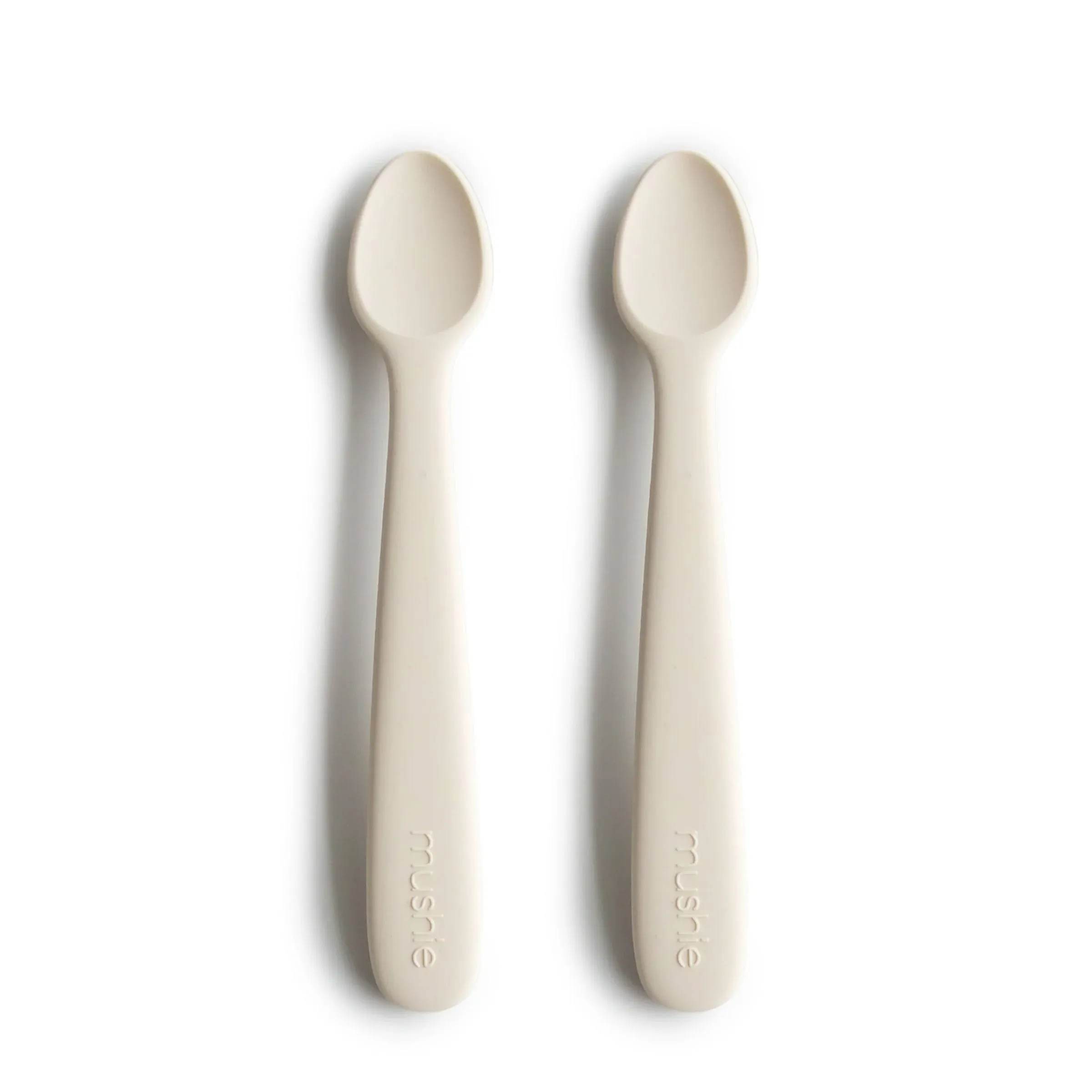 Mushie - Silicone Feeding Spoons 2-Pack Ivory