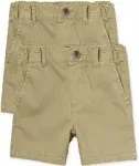 Baby Boys and Toddler Boys Chino Shorts, Flax, 12-18 MONTHS