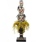 National Tree Company 32 in. Pre-Lit Halloween Skull Tower