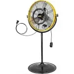 4400 CFM 20 Inch Outdoor Misting Fan Pedestal Standing Base with IP44 Enclosed Motor, Detachable Mist Spray Kit, 9 FT Cord & GFCI Plug, 180 Degree Tilted Head, UL Outdoor Approved