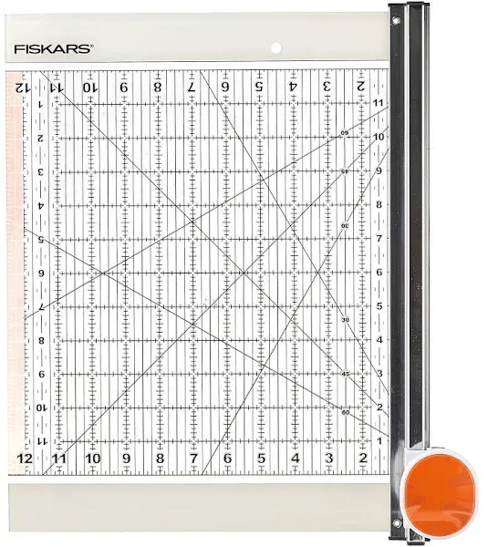 Fiskars Rotary Ruler Combo For Fabric Cutting 12&#034;X12&#034;195140