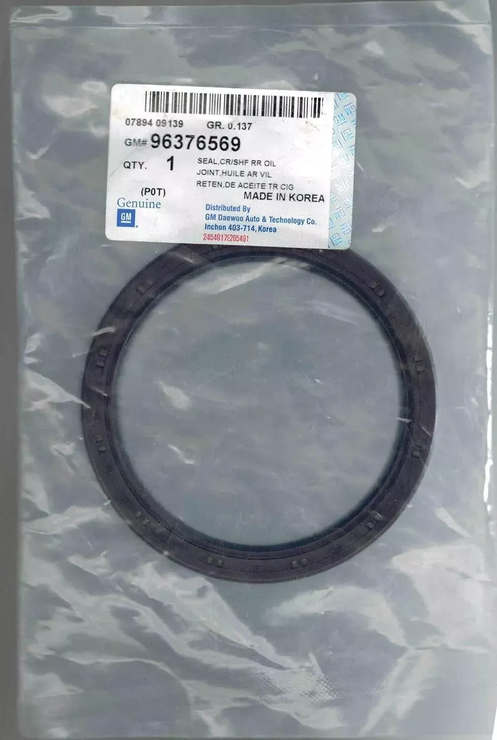 GM OEM REAR MAIN CRANKSHAFT CRANK SEAL GMC HONDA ACURA 90325571 96376559 228008