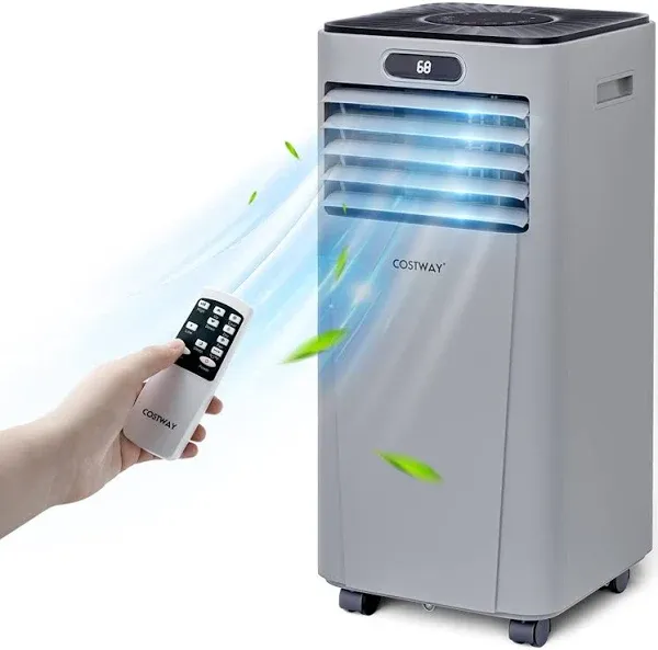 Costway 8000BTU 3-in-1 Portable Air Conditioner with Remote Control