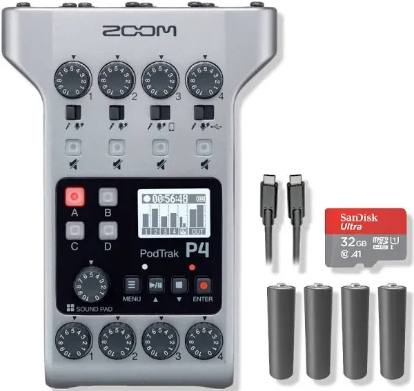 Zoom P4 PodTrak Podcast Recorder