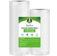 Syntus Vacuum Sealer Bags for food Rolls 11" x Commercial Grade Bag Rolls, food vac Bags for storage, meal prep or sous Vide