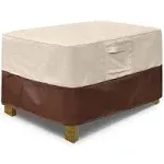  Square Patio Ottoman Cover, Sqaure 28&#034;(L)x28&#034;(W)x<wbr/>17&#034;(H) Beige &amp; Brown