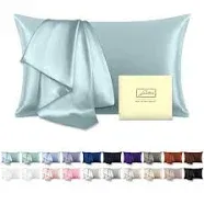 Mulberry Silk Pillowcase for Hair and Skin Standard Size 20&#034;X 26&#034; with Hidden...