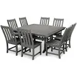 POLYWOOD Vineyard 9-Piece Dining Set (Slate Grey)