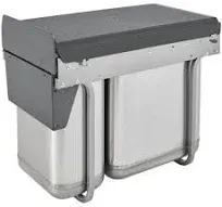 Rev-A-Shelf Door Mount Double Bottom Mount Covered Waste Containers