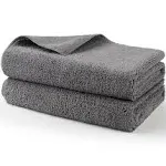 HOMEXCEL Professional Large Microfiber Car Drying Towels 2 Pack, Lint Free, Scratch Free, Highly Absorbent Drying Towel for Cars, SUVs, RVs, Trucks,