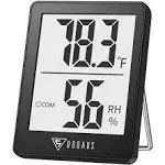 DOQAUS Digital Hygrometer Indoor Thermometer Humidity Meter Room Black