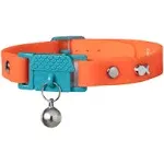 Kittyrama Tangerine Cat Collar with Bell. Cat Friendly Award Winner. Approved...