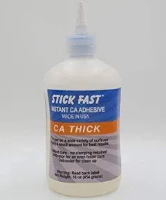 Stick Fast CA Quick Set Adhesive Thick 16 oz