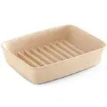 Pampered Chef 1342 Small Ridged Baker, 9 x 6.75 x 1.75-Inches