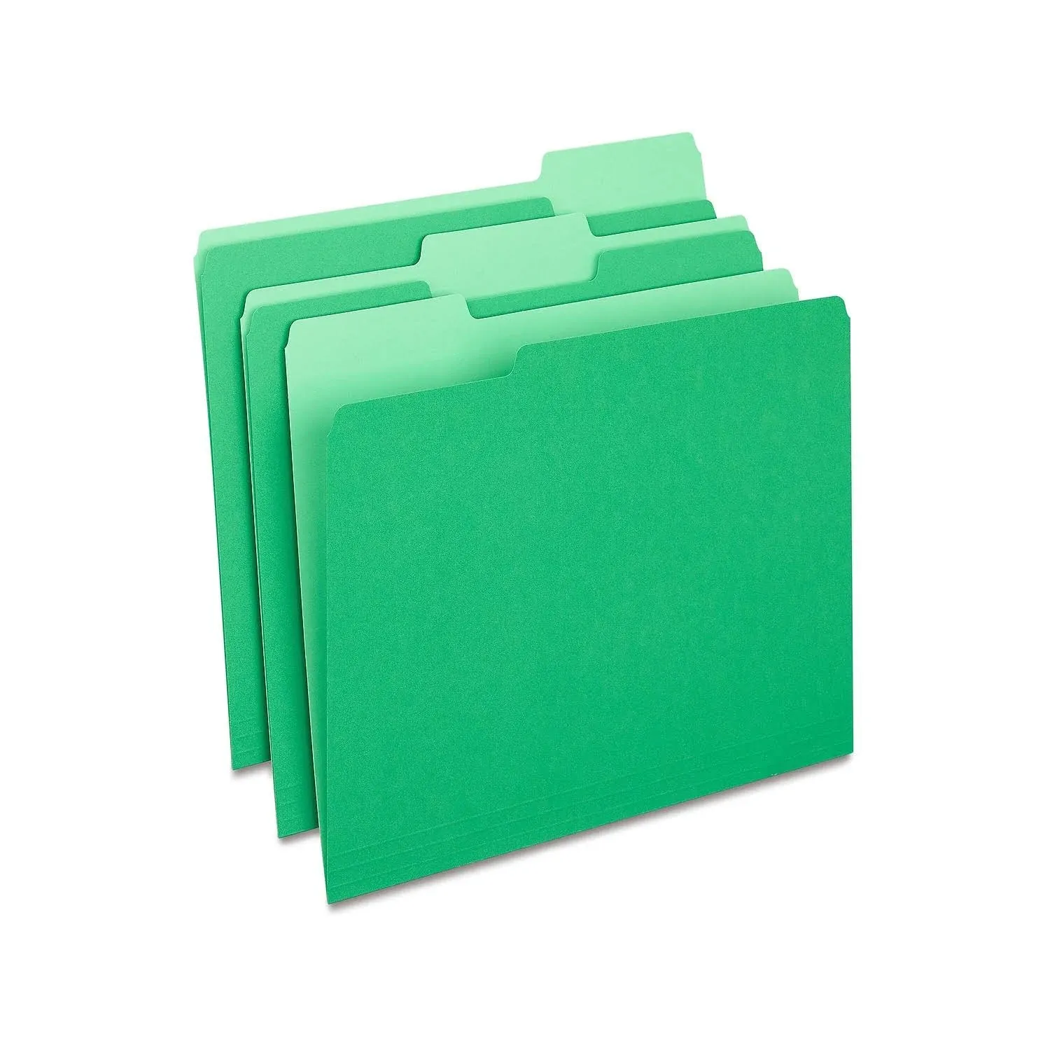 MyOfficeInnova<wbr/>tions Colored Top-Tab File Folders 3 Tab Green Letter Size