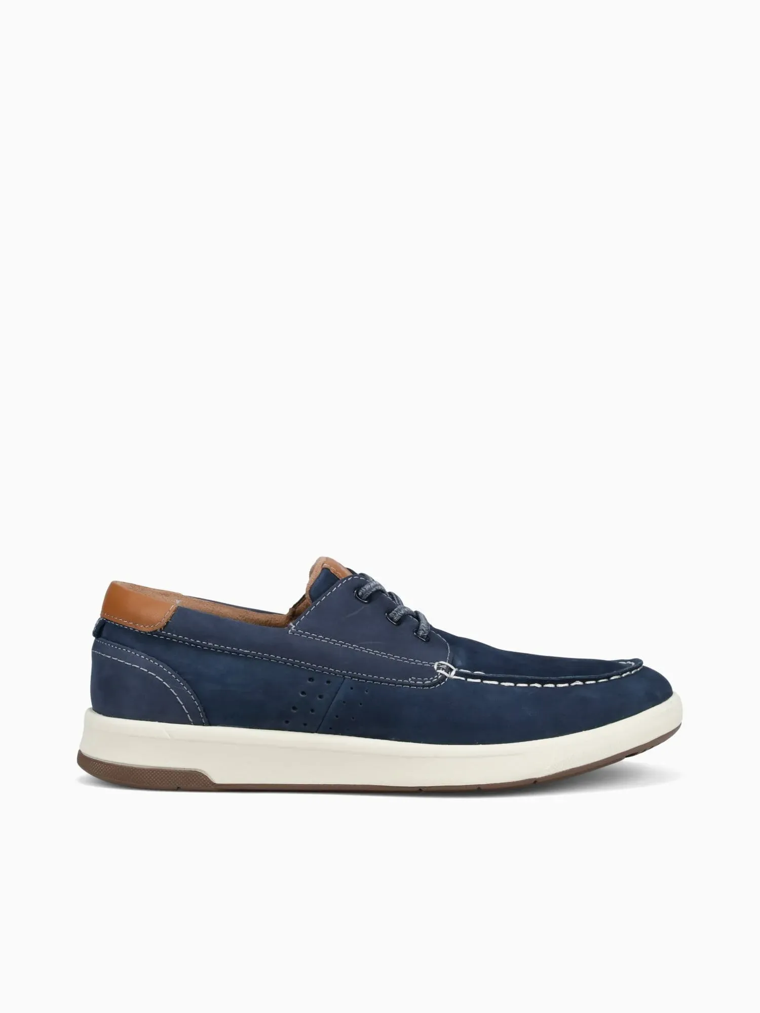 Florsheim Crossover Moc Toe Elastic Lace Boat Shoe 9 Men's Navy