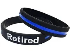 Retired Thin Blue Line Silicone Bracelet