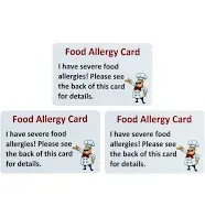 Secure ID, LLC Chef Card Customized Allergy Emergency Contact Card