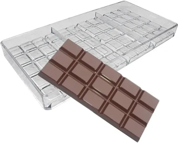 Chocolate Bar Maker Injection Hard Polycarbonate Chocolate Mold Pc Candy Mould Chocolate Bar Mold Cake Tools Custom Logo Plastic