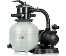 BlueBay Sand Filter Pump for Above Ground Pool,13&#034; Pool Sand Filter 1/3HP, 18...