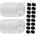 Redoso 16 Pack Replacement Filters & 16 Pack Replacement Pre-Filter Sponges for Veken 95oz/2.8L Bellflower Pet Fountain Cat Water Fountain Dog Water