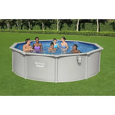 Bestway Hydrium 15' x 48" Round Steel Wall Above Ground Pool Set