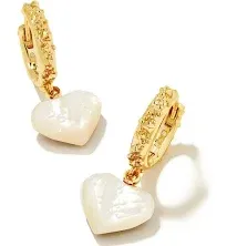 NWT Kendra Scott Penny 14k Gold-Plated Heart Huggie Earrings